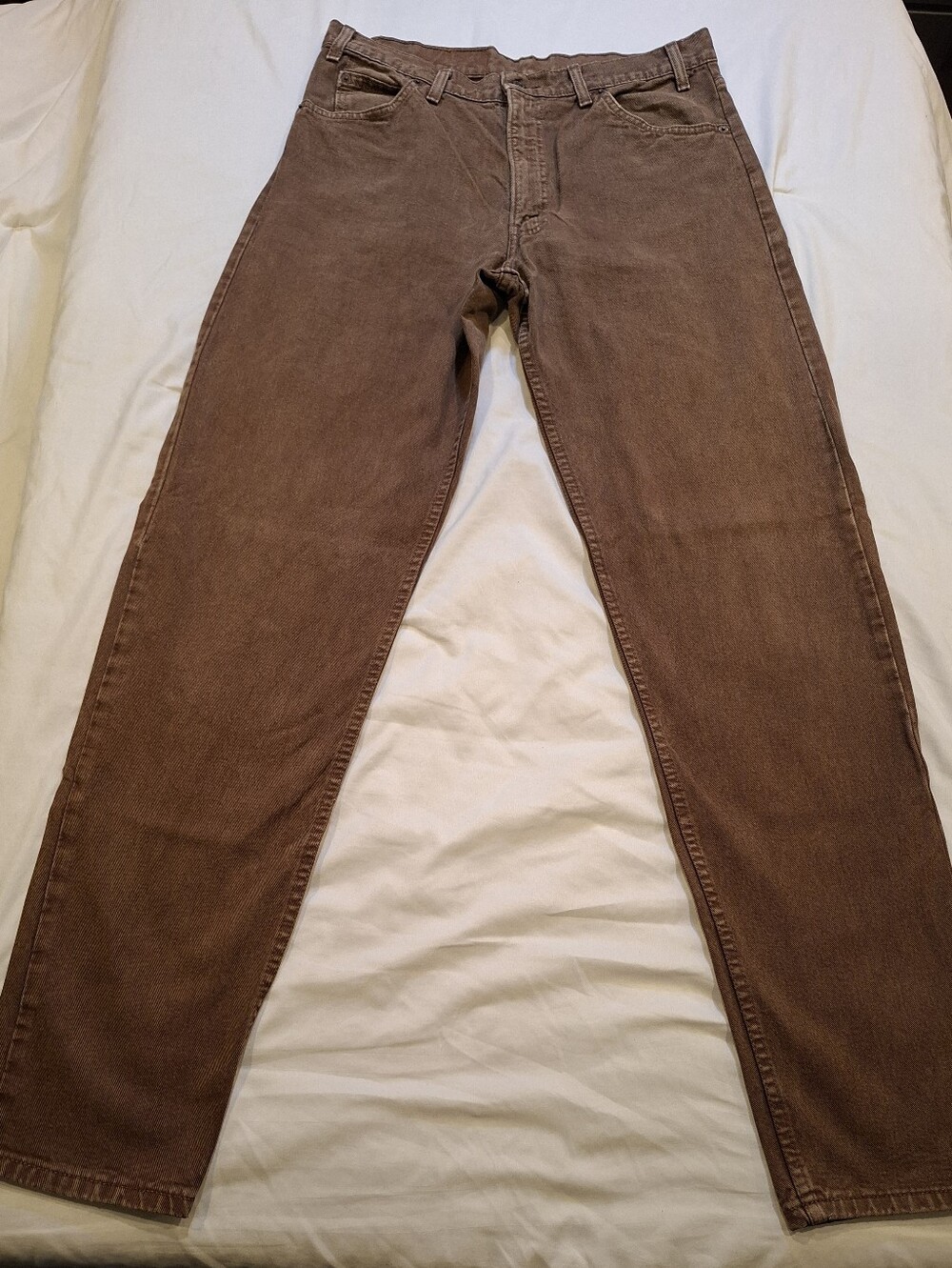 Vtg Levis 550 Brown Jeans 36x36 Orange Tab Made in USA 1990s Relaxed Tapered 90s